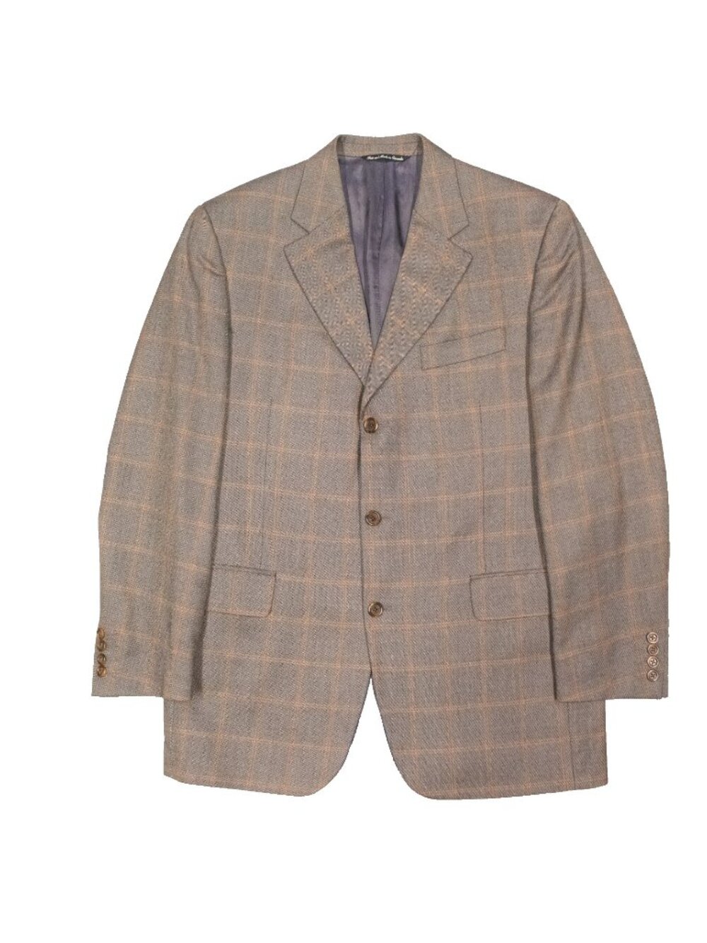 Vassi Couture 100% Cashmere Blazer Jack Victor Sport Coat Windowpane Canada 40R